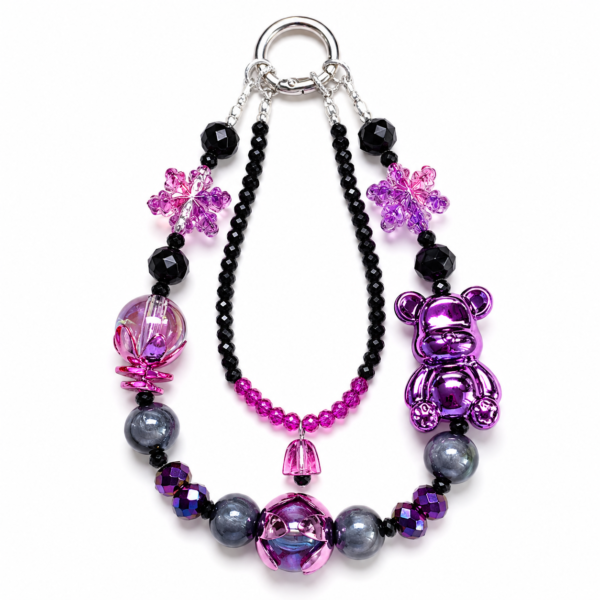 Purple Bear Phone Charm